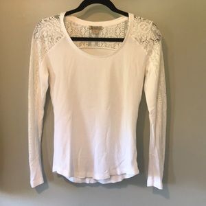 Lucky brand white long sleeve